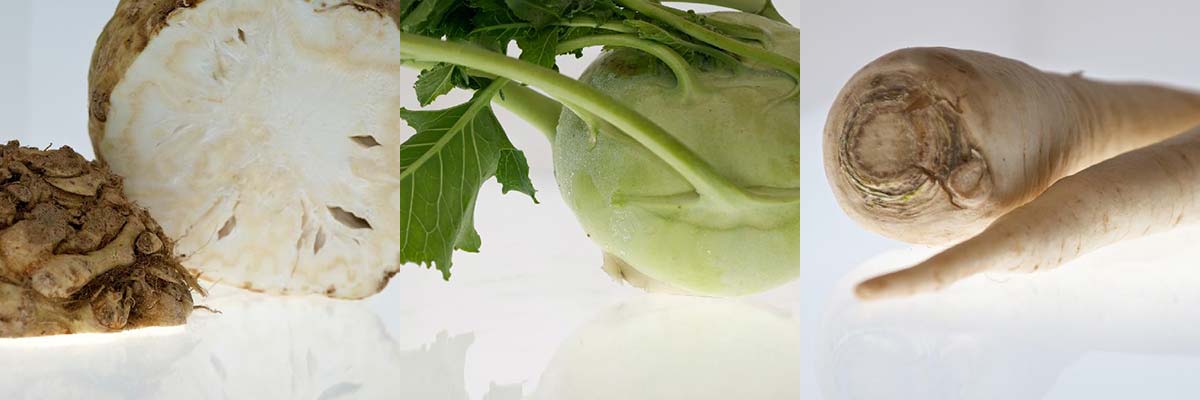 Sellerie, Kohlrabi, Petersilienwurzel